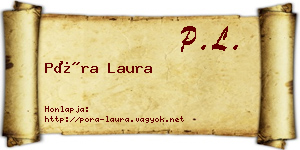 Póra Laura névjegykártya